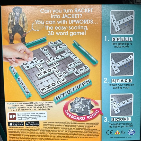 Upwords stacking board game
3D word game - Picture 2 of 4